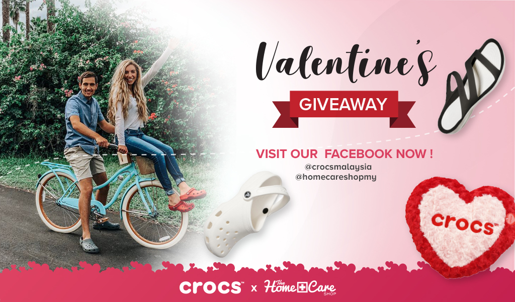 Stand a chance to Win a pair of Crocs Shoes! Join HomecareXCrocs Valentine's Giveaway now!