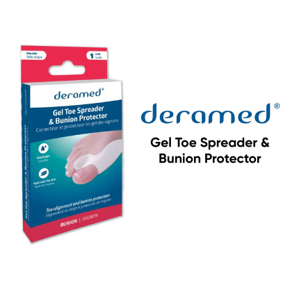 DERAMED Gel Toe Spreader &amp; Bunion Protector