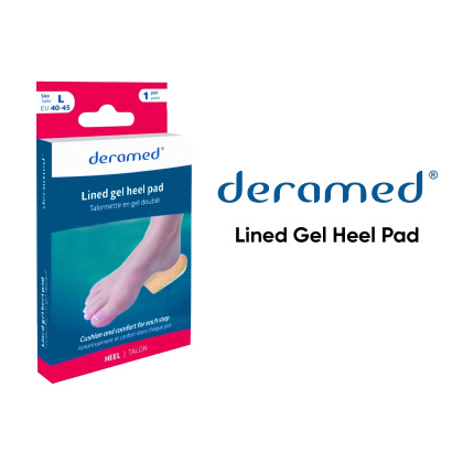 DERAMED Lined Gel Heel Pad