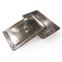 Stainless Steel Instrument Tray with Cover (12"x8"x2")