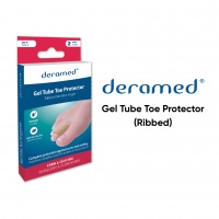 DERAMED Gel Tube Toe Protector (Ribbed)
